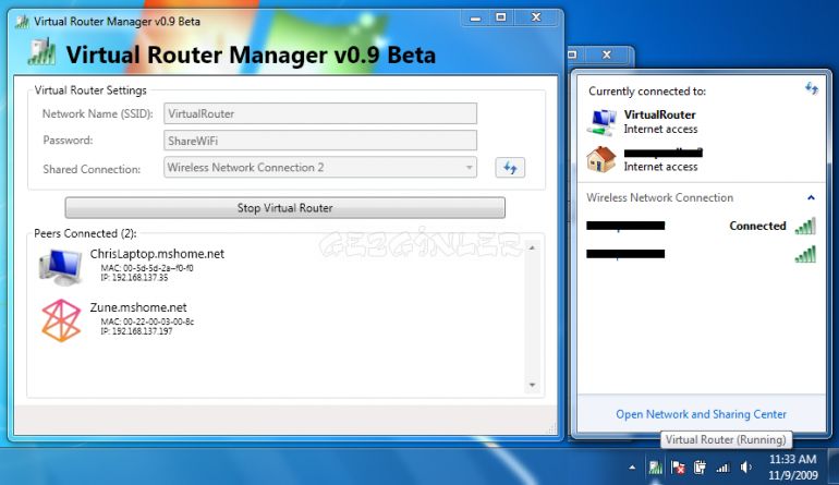 Virtual Router Virtual Router programı