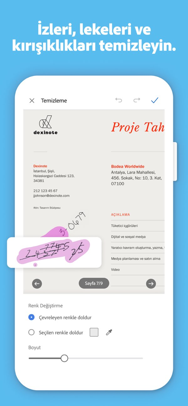 Adobe Scan: Belge Tarama Resimleri