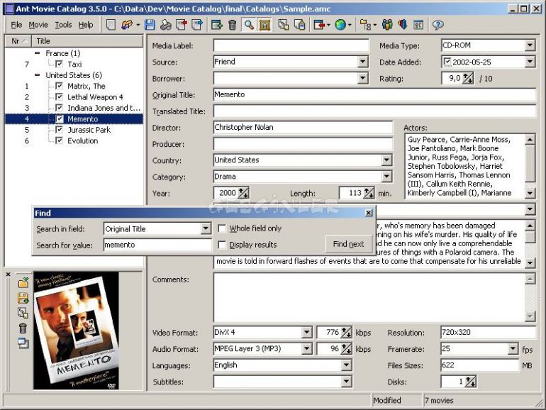 Ant Movie Catalog Ekran Görüntüsü Gezginler
