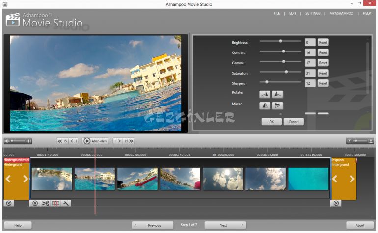 Ashampoo Movie Studio Ekran Görüntüsü - Gezginler