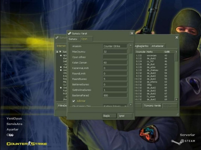 Counter Strike 1.6 Türkçe Yama Ekran Görüntüsü Gezginler