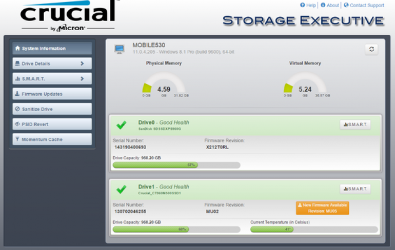 how to optimize crucial storage executive