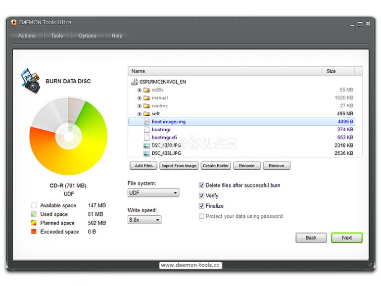 DAEMON Tools Ultra Ekran Görüntüsü Gezginler