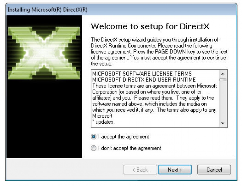 DirectX End-User Runtimes Ekran Görüntüsü - Gezginler