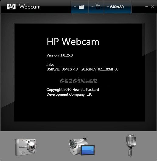 HP cam Software Ekran Görüntüsü Gezginler