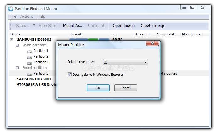 partition find and mount download