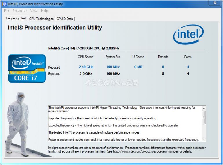 Download Intel Processor Identification Utility 58020171018