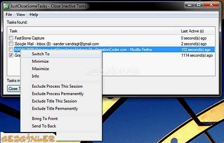 close all tasks close all tasks