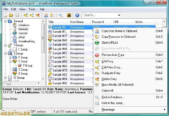 keepass import password safe