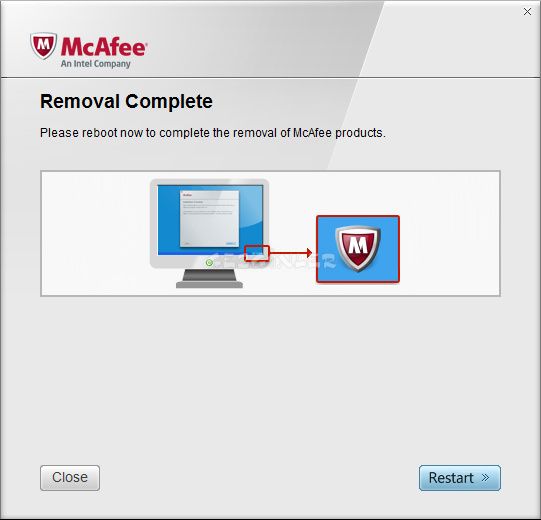 McAfee Removal Tool Ekran Görüntüsü Gezginler