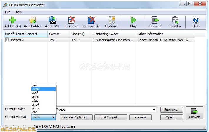 prism video converter portable