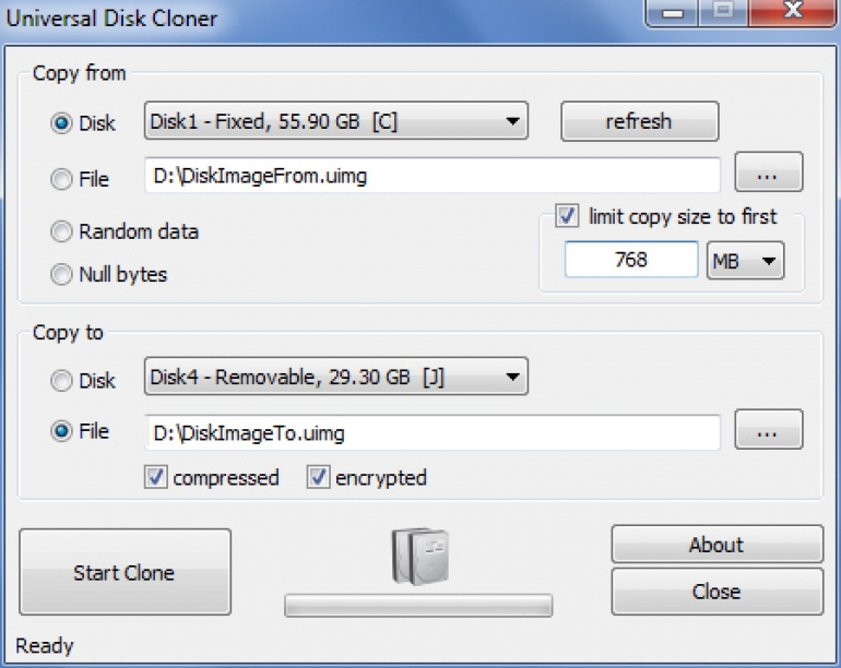 Create file disk. File Cloner что это. Universal Disk 2 Union.