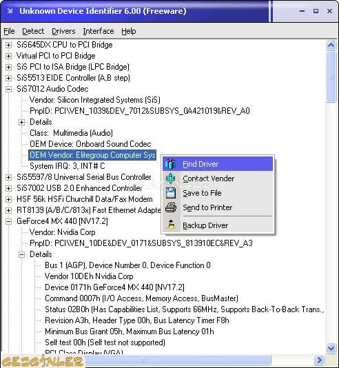 Unknown Device Identifier Ekran Görüntüsü - Gezginler