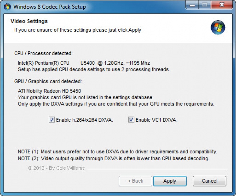 Windows 10 Codec Pack Ekran Görüntüsü - Gezginler