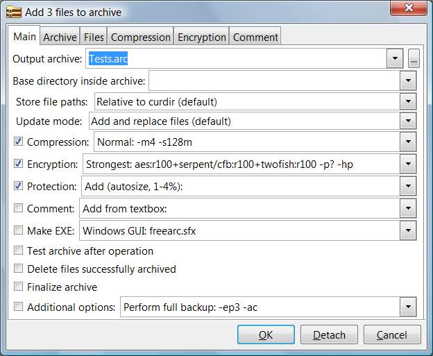 FreeArc Ekran Görüntüsü - Gezginler