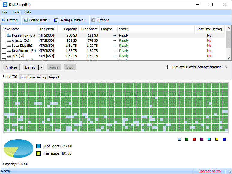 Glary Disk SpeedUp Ekran Goruntusu