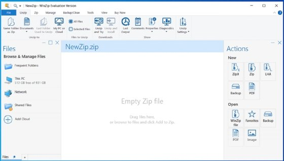 WinZip Ekran Goruntusu