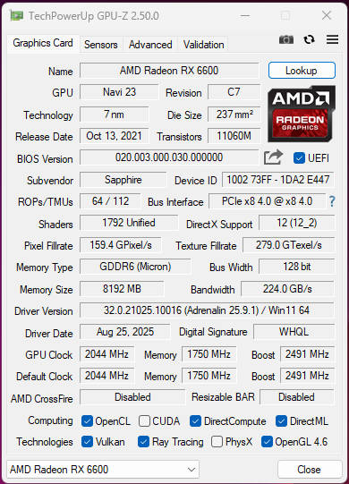 GPU-Z Ekran Goruntusu