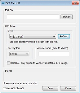 ISO to USB Ekran Goruntusu