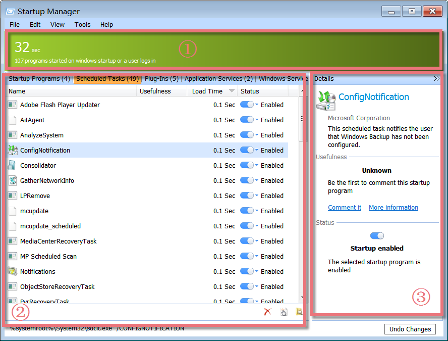 Glarysoft Quick Startup Ekran Goruntusu