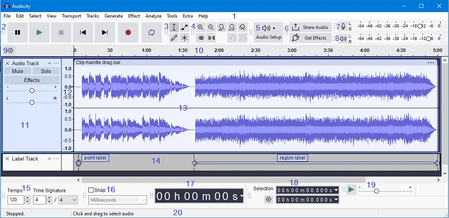 Audacity Ekran Goruntusu