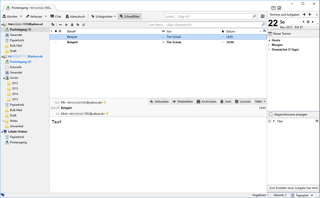 Thunderbird Ekran Goruntusu