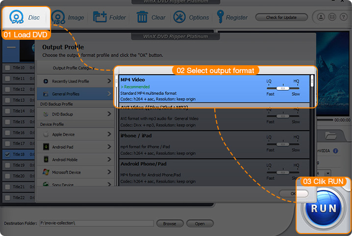 WinX DVD Ripper Ekran Goruntusu