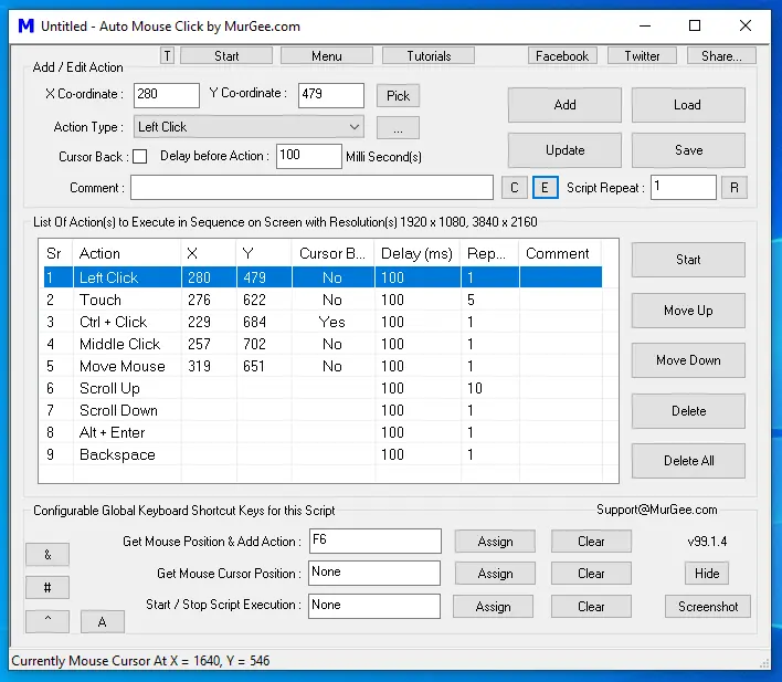 Auto Mouse Click Ekran Goruntusu