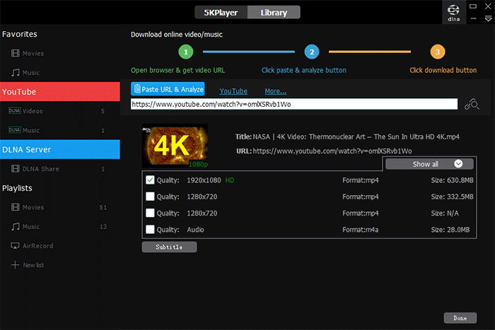 5KPlayer Ekran Goruntusu