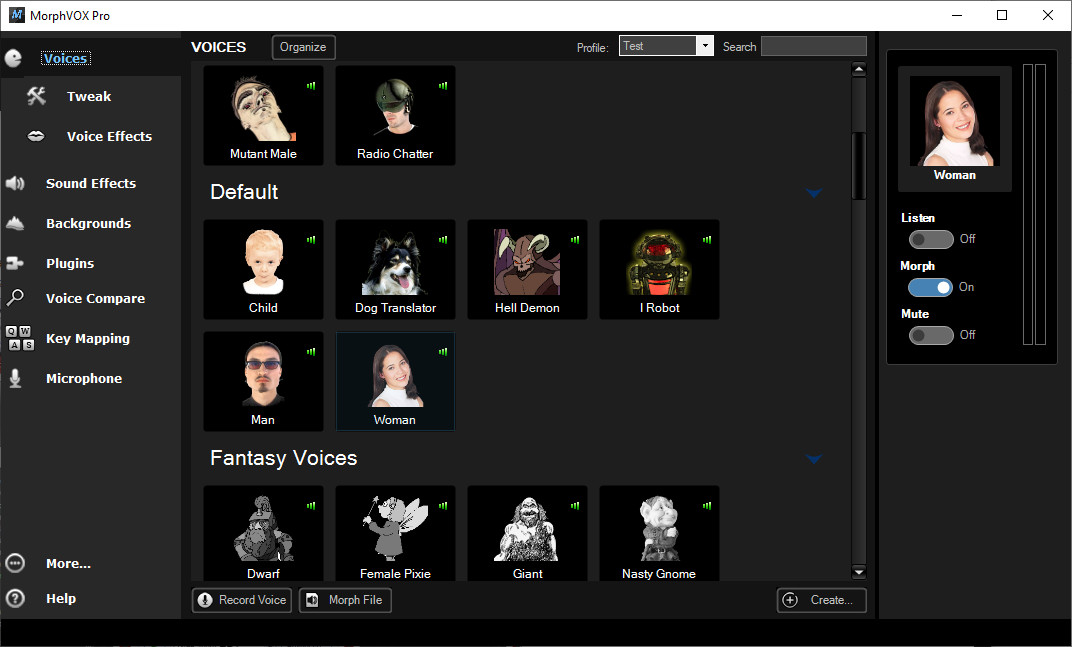 MorphVOX Pro Ekran Goruntusu