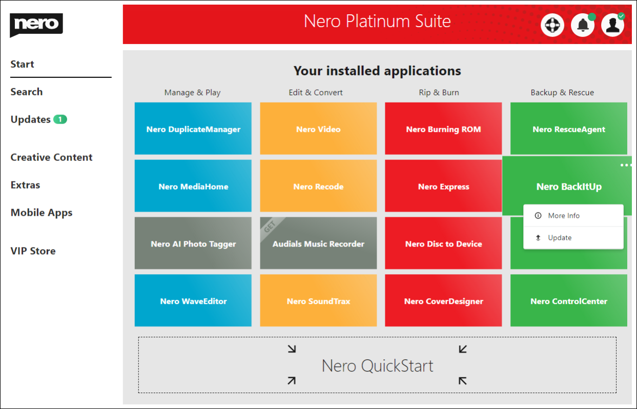 Nero Platinum Ekran Goruntusu