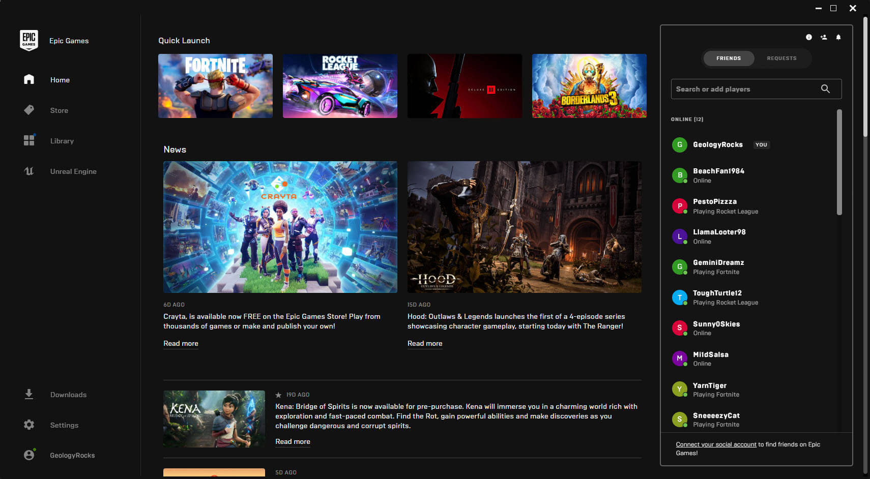 Epic Games Store Ekran Goruntusu