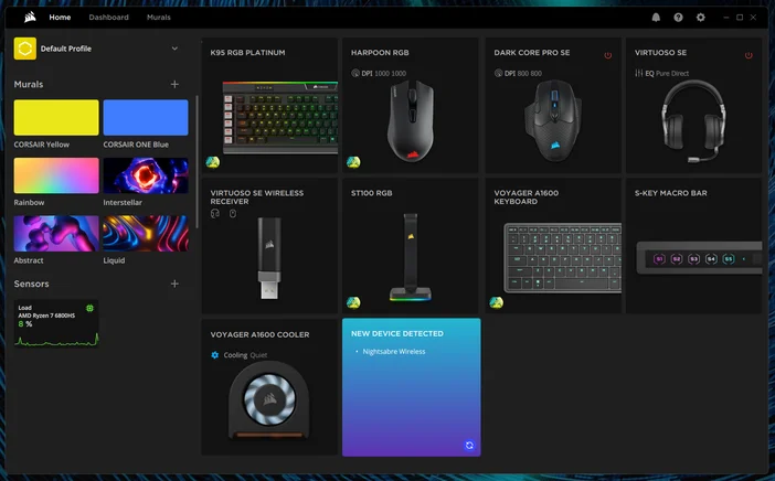 Corsair iCUE Ekran Goruntusu