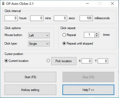 AutoClicker Ekran Goruntusu