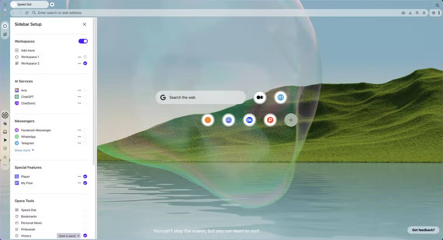 Opera Air Ekran Goruntusu