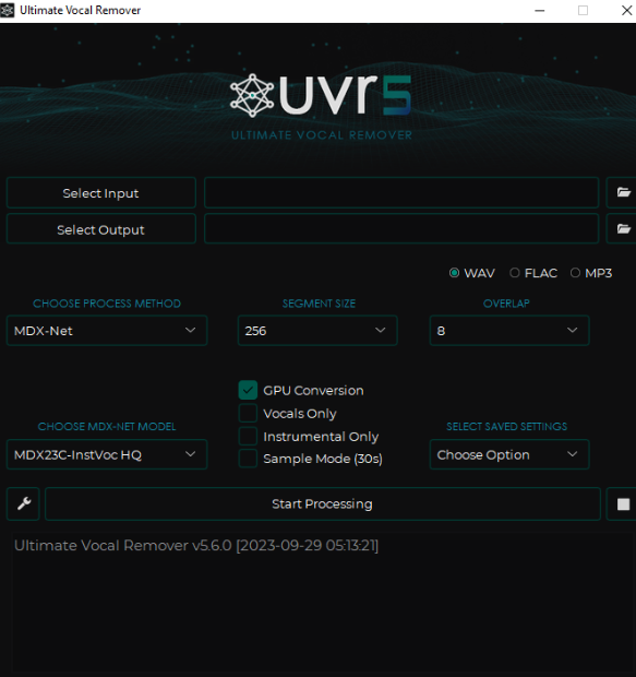 Ultimate Vocal Remover (UVR5) Ekran Goruntusu