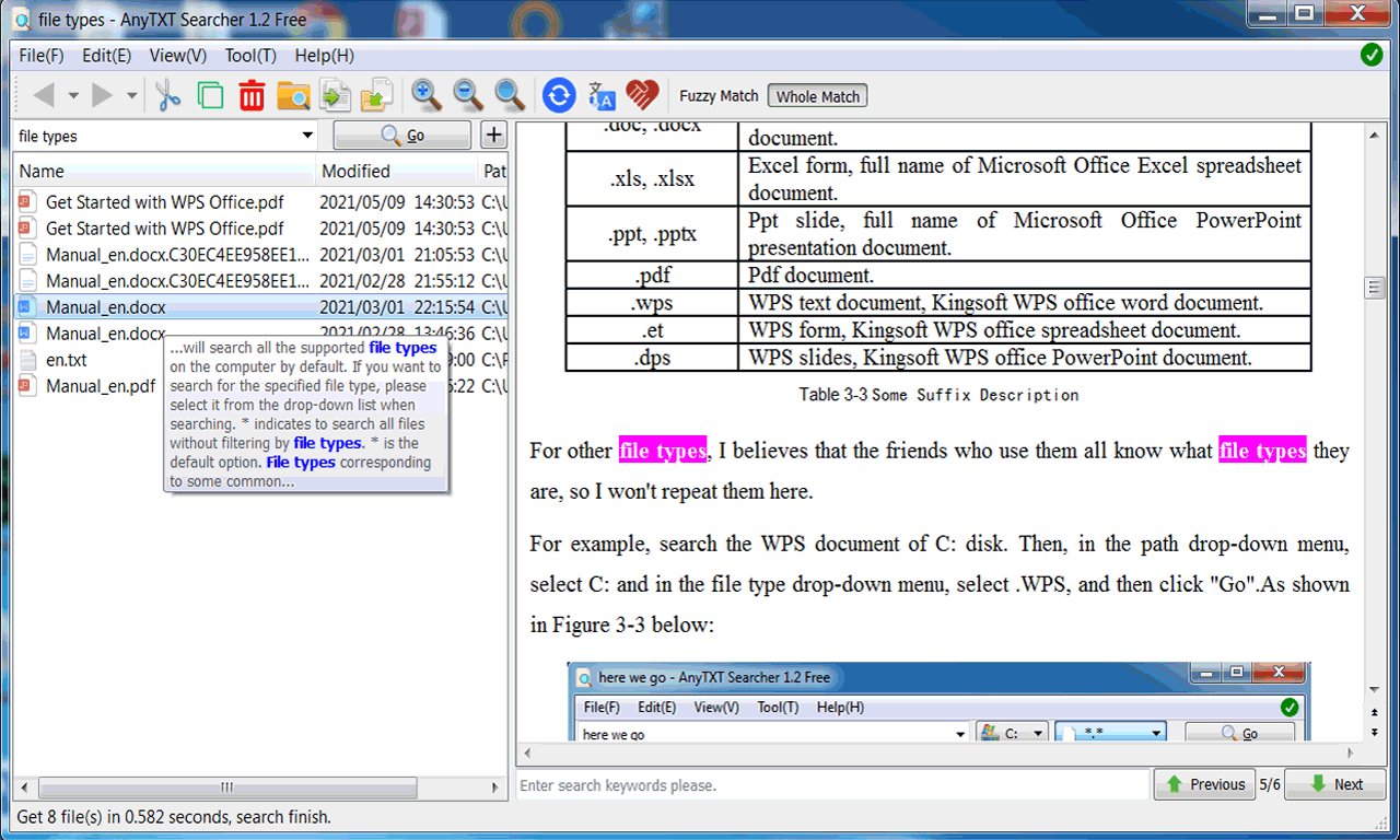 AnyTXT Searcher Ekran Goruntusu