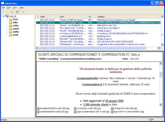 Windows MBox Viewer Ekran Goruntusu