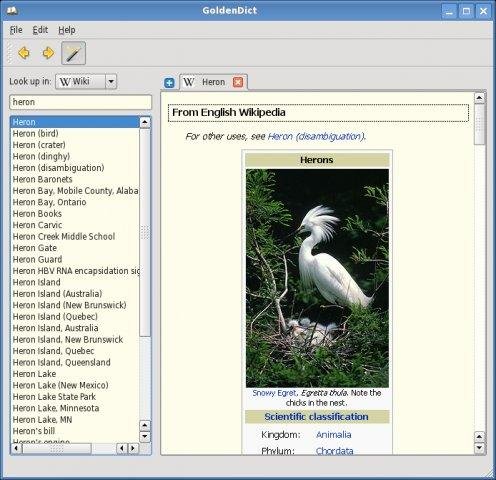 GoldenDict Ekran Goruntusu