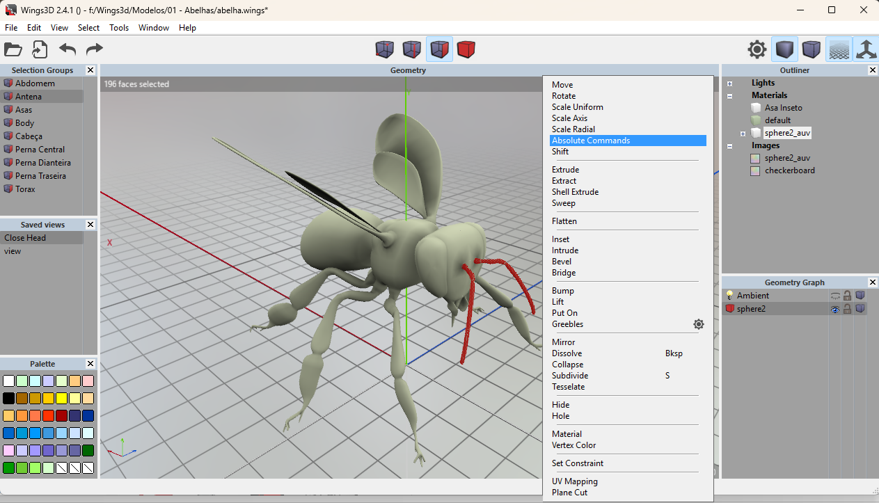 Wings 3D Ekran Goruntusu
