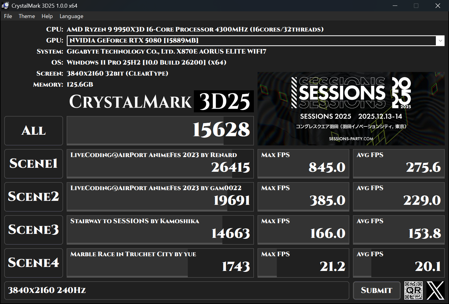 CrystalMark 3D25 Ekran Goruntusu