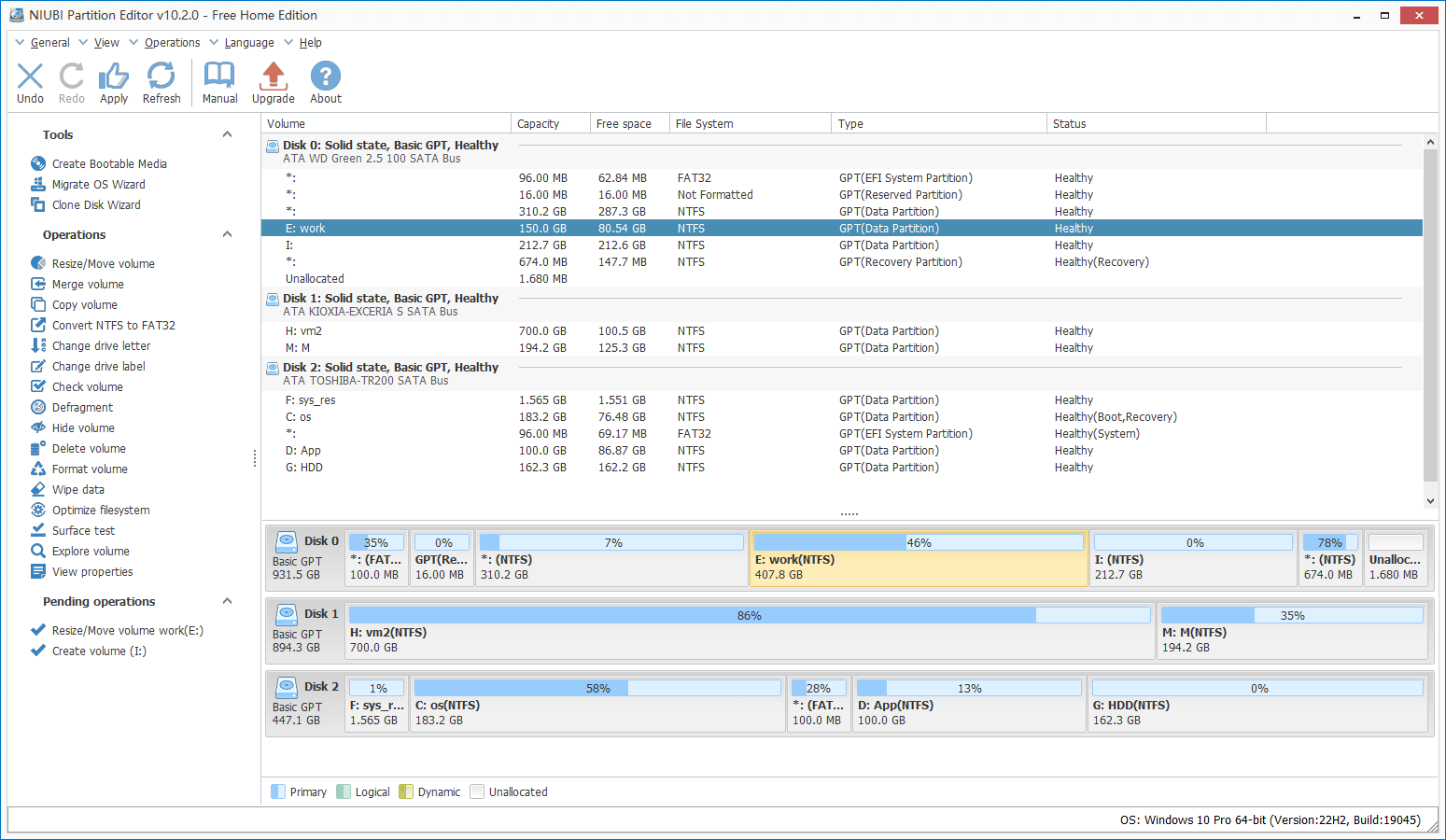 NIUBI Partition Editor Ekran Goruntusu