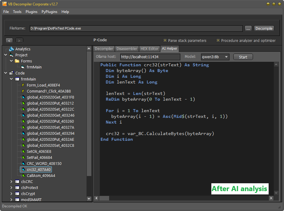 VB Decompiler Lite Ekran Goruntusu