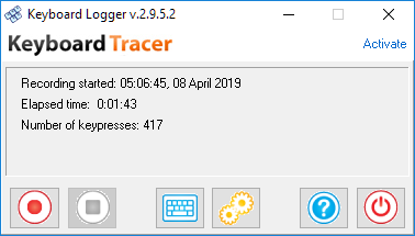 Keyboard Tracer Ekran Goruntusu