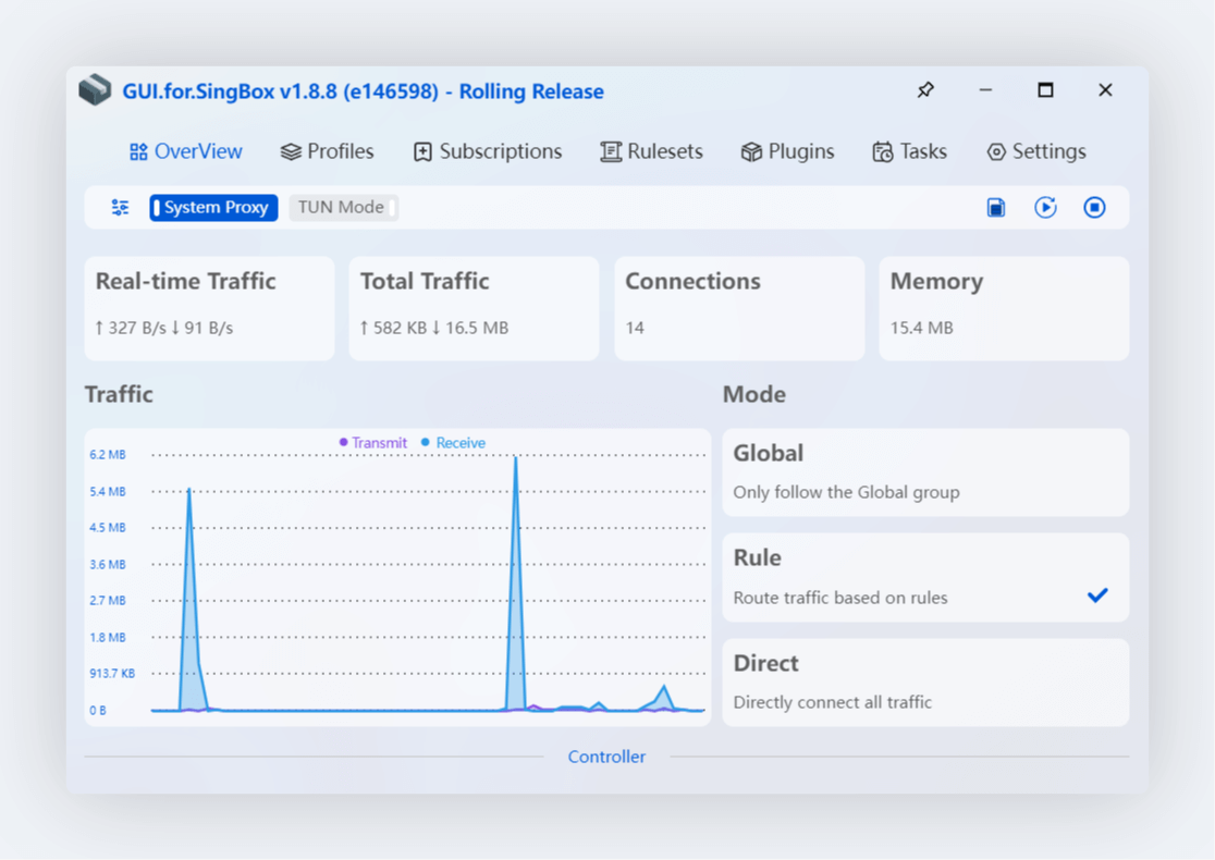 GUI.for.SingBox Ekran Goruntusu