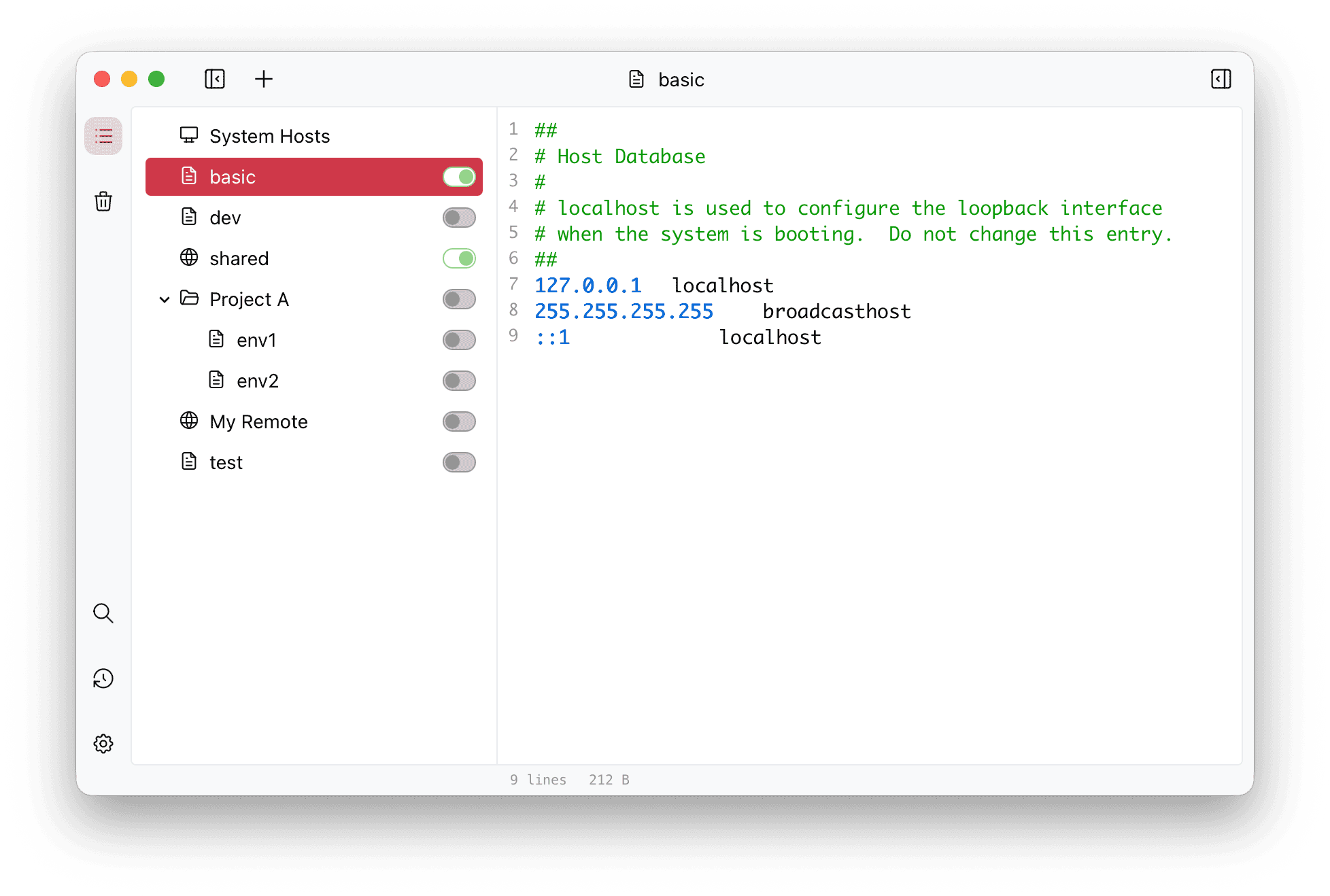 SwitchHosts Ekran Goruntusu