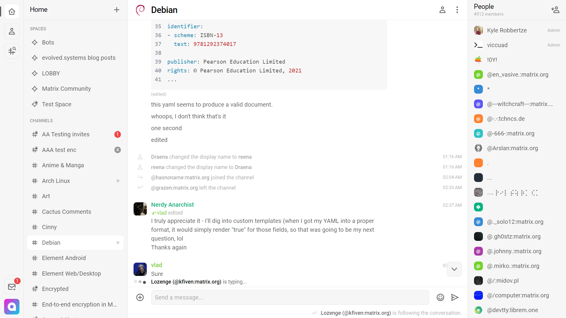Cinny Desktop Ekran Goruntusu