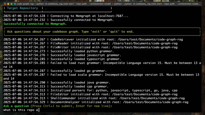 Code Graph Rag Ekran Goruntusu