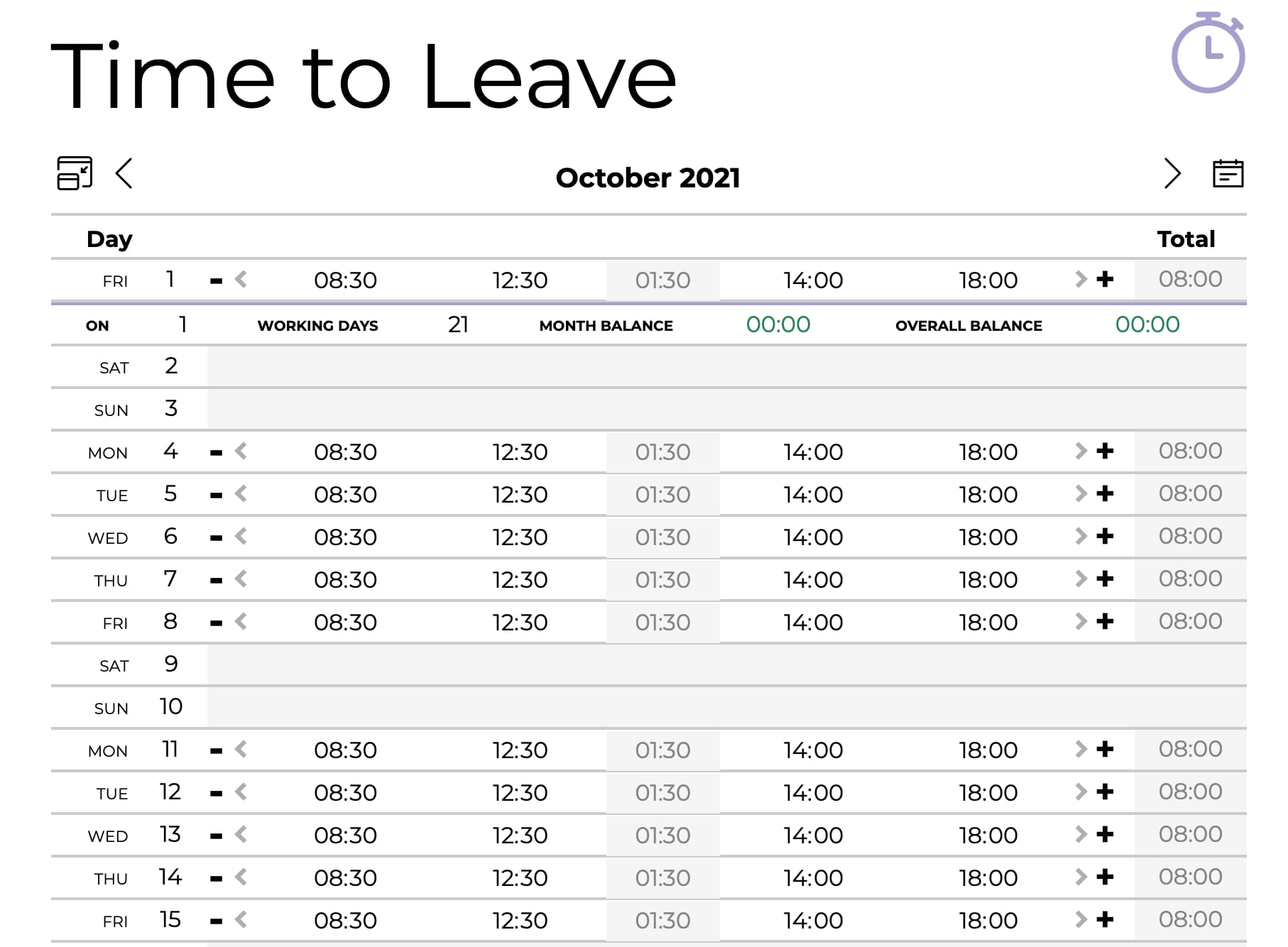 Time To Leave Ekran Goruntusu