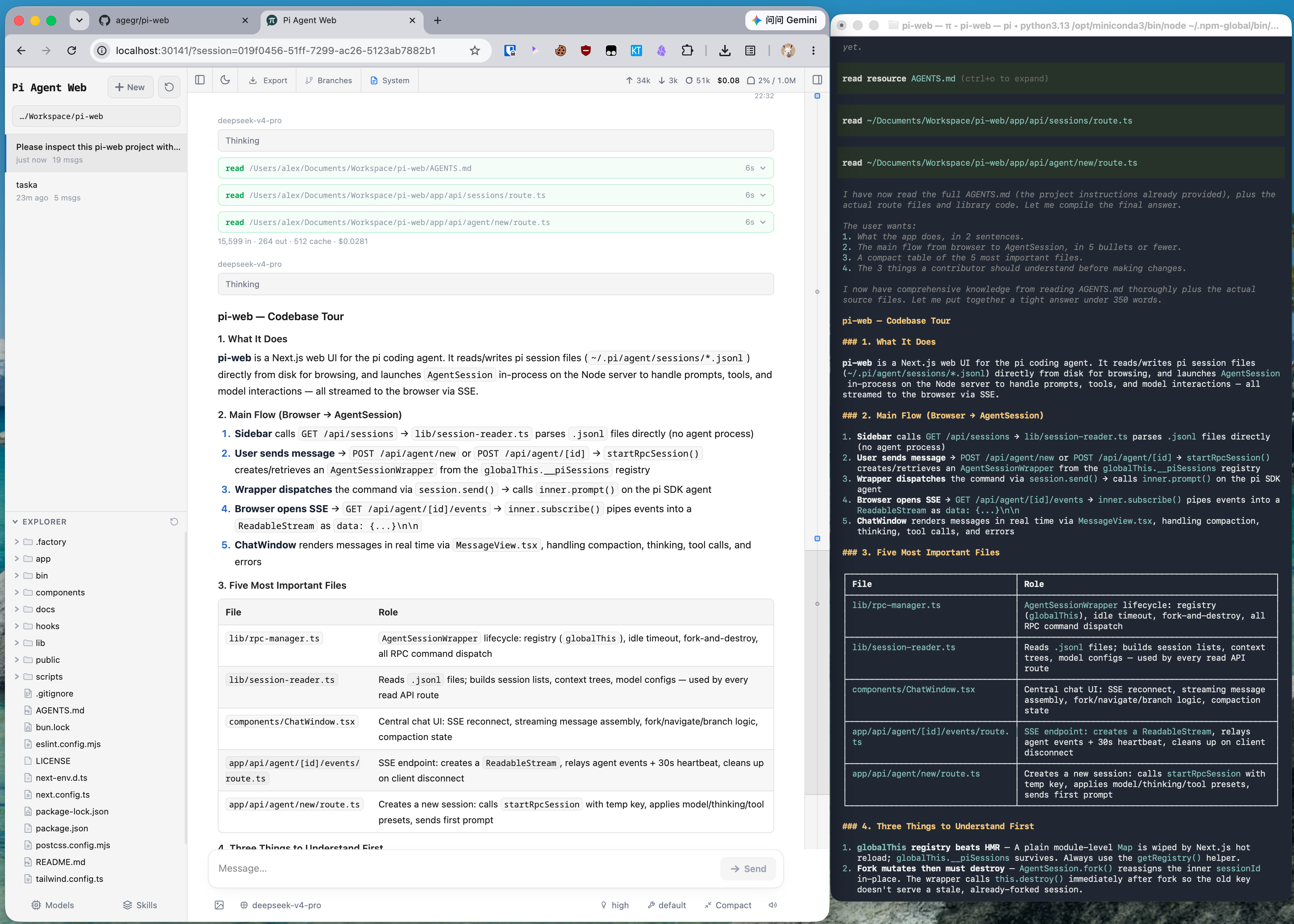 Pi Agent Desktop Ekran Goruntusu